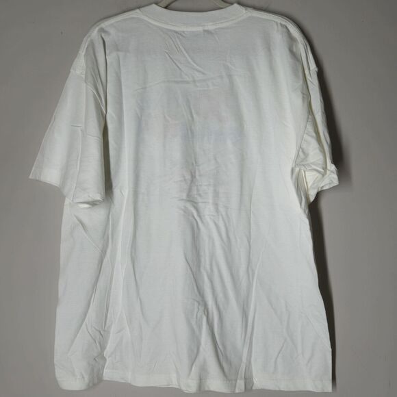 Shoebox Shirt Mens XL White Vintage Graphic 50 Is 5 Perfect 10s Humor Animals - Picture 5 of 6